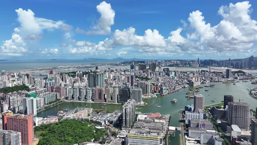 Panoramic aerial view of Macau