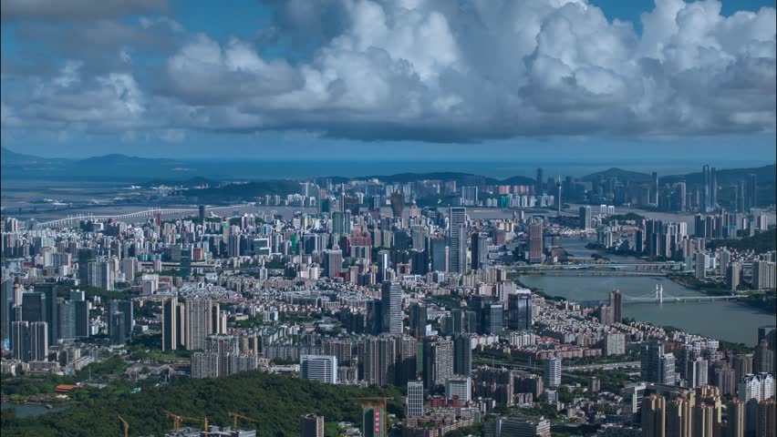 Panoramic aerial view of Macau