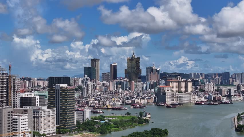 Panoramic aerial view of Macau