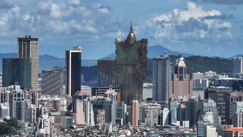 Panoramic aerial view of Macau