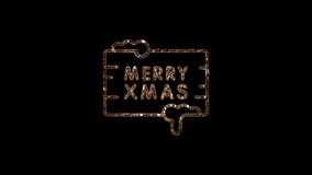 Golden “Merry Xmas” sign animation with sparkling particles. Seamless loop, alpha channel, festive luxury style for Christmas promotions, social media, and holiday videos. - Powered by Shutterstock - Get 15% off with code: PIKWIZARD15