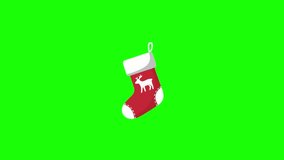 Hanging Christmas stockings animation and motion graphics with green screen for Christmas and New Year celebrations - Powered by Shutterstock - Get 15% off with code: PIKWIZARD15