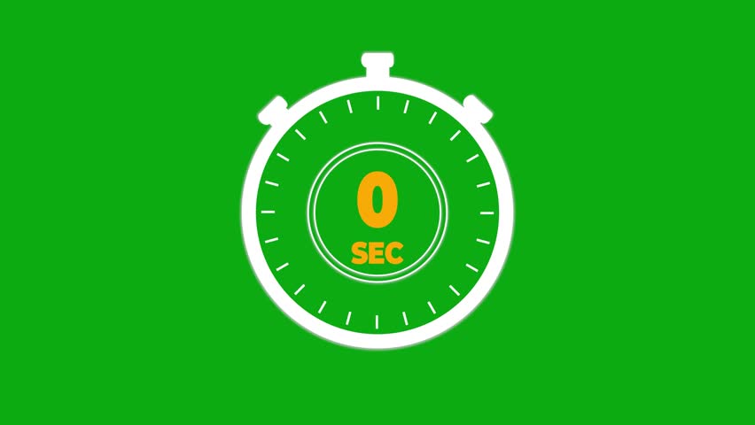 35 seconds duration timer on stopwatch, isolated on white color background.Stopwatch icon. 35 second timer