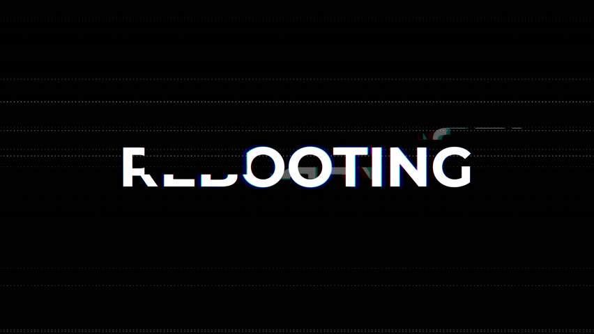 Rebooting glitch digital system error loading suitable for technology presentations, video transitions, or system updates. - Powered by Shutterstock - Get 15% off with code: PIKWIZARD15