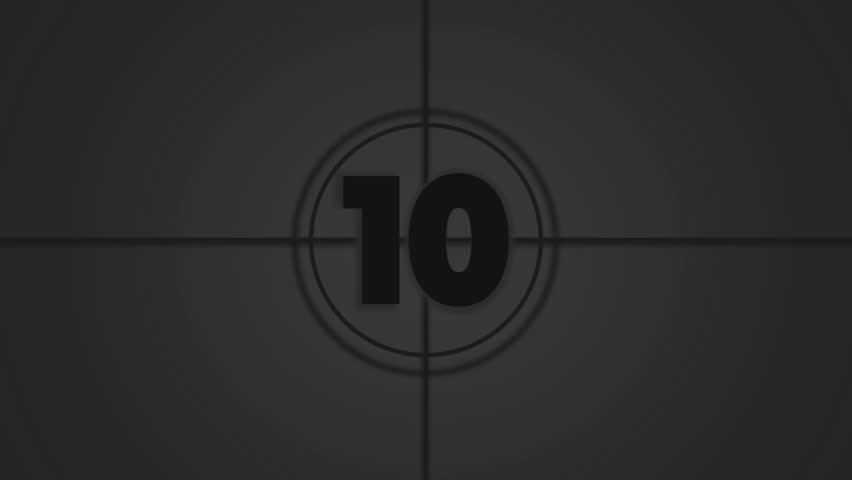 old movie film countdown 10 second burning.10 seconds realistic vintage old movie countdown intro animation - sepia toned with film shake and dust and scratches. Countdown movie from 10 to 0 number