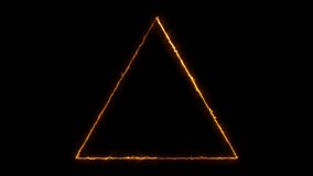Glow neon Triangle  frame loop animation. Neon line Triangle border overlay animation - Powered by Shutterstock - Get 15% off with code: PIKWIZARD15