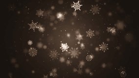 Vintage Christmas background with ornate snowflakes and swirling snow. This retro sepia toned Christmas motion background animation is full HD and a seamless loop. - Powered by Shutterstock - Get 15% off with code: PIKWIZARD15