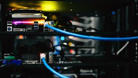 Close-up of a server with colorful flashing lights in a modern data center, representing network technology, cloud computing, and digital infrastructure. - Powered by Shutterstock - Get 15% off with code: PIKWIZARD15