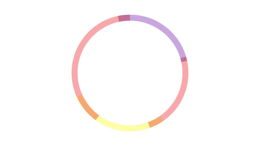 A circular arc with shades of red transitioning to yellow at the bottom, on a plain background. The arc is incomplete, resembling a partial smile.