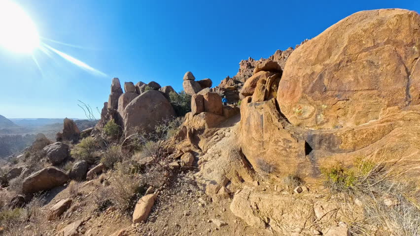 More Climbing up Balanced Rock Trail in Big Bend