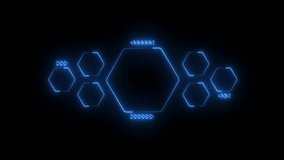 Digital business growth strategy icons handshake team idea lightbulb rocket graph money calculator target document development concept abstract blue neon glow on black background - Powered by Shutterstock - Get 15% off with code: PIKWIZARD15