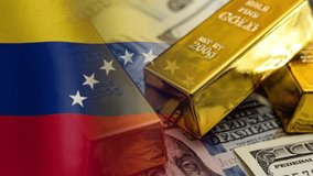 Venezuela Flag Background, With dollar and euro bills. Represents cooperation and conflict in business finance. - Powered by Shutterstock - Get 15% off with code: PIKWIZARD15