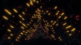 Abstract Neon Light Tunnel with Red Blue Particles Flying Forward in Dark Space - Powered by Shutterstock - Get 15% off with code: PIKWIZARD15