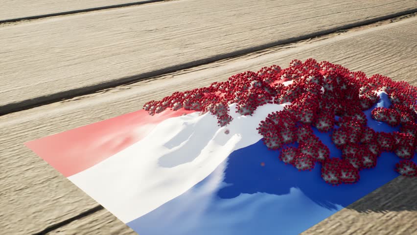 Netherlands Flag - Corona Virus Growth Animation - Powered by Shutterstock - Get 15% off with code: PIKWIZARD15