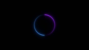 cyan circle glow border, alpha channel, seamless loop, abstract glowing neon line cyan color circular lens animation neon light on black background, vertical. 4k video black background, - Powered by Shutterstock - Get 15% off with code: PIKWIZARD15