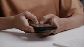 Close-up Man using mobile phone for social media, Cyber security and hands typing with Smartphone for texting, internet - Powered by Shutterstock - Get 15% off with code: PIKWIZARD15