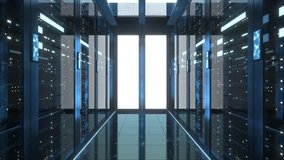 Server racks in computer network security server room data center, 3d rendering 4k - Powered by Shutterstock - Get 15% off with code: PIKWIZARD15