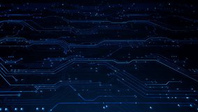 Seamlessly Loopable Animation with Printed Circuit Board Pattern. Modern Abstract Technology themed Background with Lines and Motherboard Traces. Concept: Innovation in Electronics and Science. - Powered by Shutterstock - Get 15% off with code: PIKWIZARD15