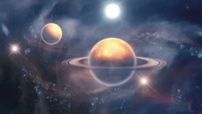 Cinematic Ringed Planet Cosmic Space Background Video. - Powered by Shutterstock - Get 15% off with code: PIKWIZARD15