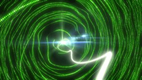 Bright green glowing tunnel with energy particles swirling into a futuristic vortex - Powered by Shutterstock - Get 15% off with code: PIKWIZARD15