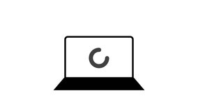 A laptop displaying a circular loading symbol represents modern digital workspaces, productivity, and continuous connection in the evolving world of technology - Powered by Shutterstock - Get 15% off with code: PIKWIZARD15