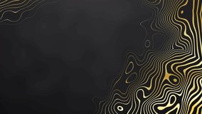 Black background with gold topographic textured wave lines pattern - Powered by Shutterstock - Get 15% off with code: PIKWIZARD15