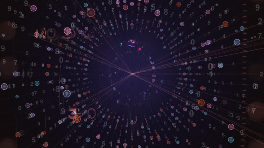 Abstract Data Visualization, Concentric Light Rays of Numeric Particles. A vivid, futuristic data visualization featuring concentric light rays and scattered numeric particles - Powered by Shutterstock - Get 15% off with code: PIKWIZARD15