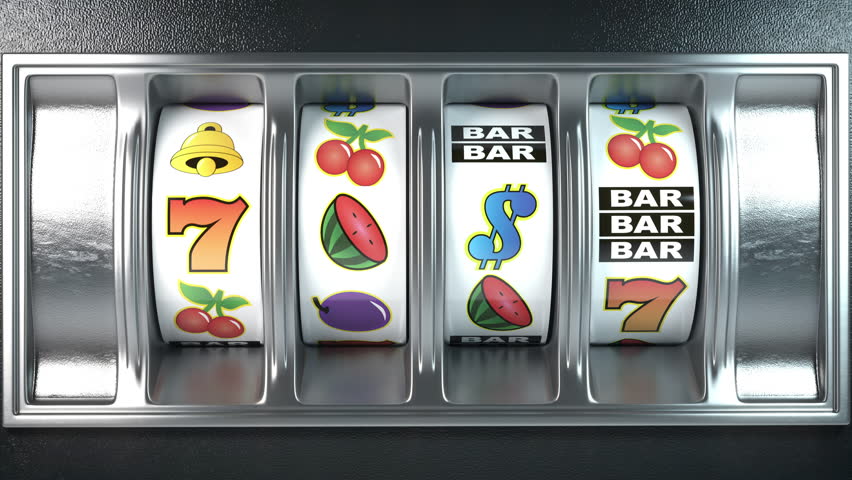 2026 Happy New Year in casino. Slot machine with jackpot number 2026. 3d video animation