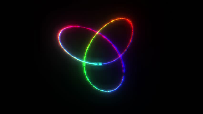 Dynamic Shape-Shifting VJ Loop. A Colorful Particle Orb Morphs into a Heart and an Abstract Knot.