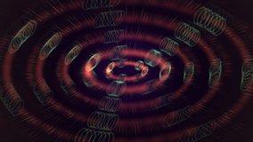 Abstract Neon Spiral Vortex Spinning Concentric Rings In Dynamic Motion. Vibrant abstract scene featuring a neon spiral vortex surrounded by pulsating concentric rings. Energetic and futuristic - Powered by Shutterstock - Get 15% off with code: PIKWIZARD15