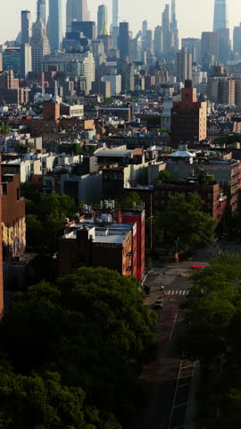 skyscrapers and lush greenery, urban skyline with layered buildings and vibrant natural surroundings
