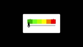 confidence animated bar speedometer measuring low to high with chroma Black screen background. - Powered by Shutterstock - Get 15% off with code: PIKWIZARD15