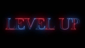 Level Up Neon Sign Glowing Background - Powered by Shutterstock - Get 15% off with code: PIKWIZARD15