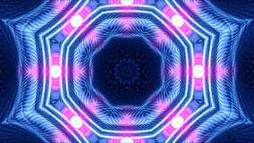 Abstract Neon Symmetry Pattern Futuristic Fractal Kaleidoscope Mandala Energy Loop 4K - Powered by Shutterstock - Get 15% off with code: PIKWIZARD15