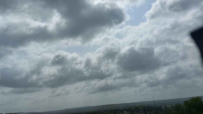 time lapes of cloudy rainy wheather over a mountail with senic view 