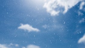 Falling snow sparking stars merging into ring around text, star orbiting marking Season's Greetings. Festive, celebration, winter, glow, celestial, elegance, tranquility - Powered by Shutterstock - Get 15% off with code: PIKWIZARD15