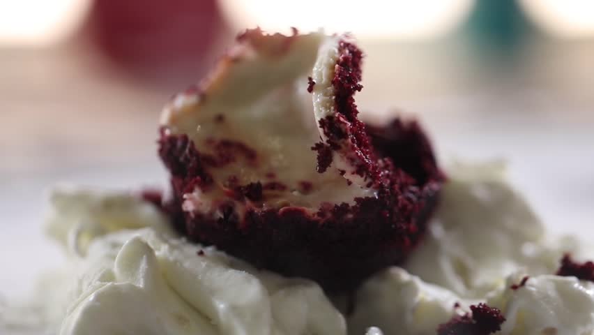 Preparing different flavour ice cream.Closeup shot of ice cream. Ice cream footage.