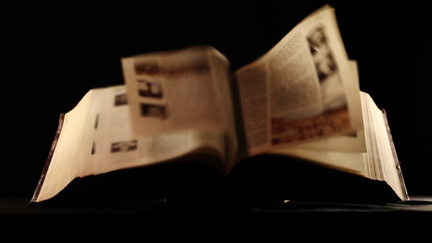 Old Encyclopedia Pages Turning in Slow Motion — Vintage Book Opening with Flying Paper Sheets, Knowledge and History Concept 4K
