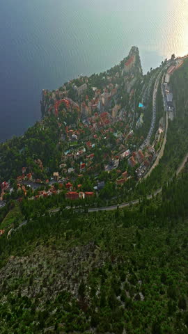  Aerial view of Cap dAil on French Riviera near Monaco 