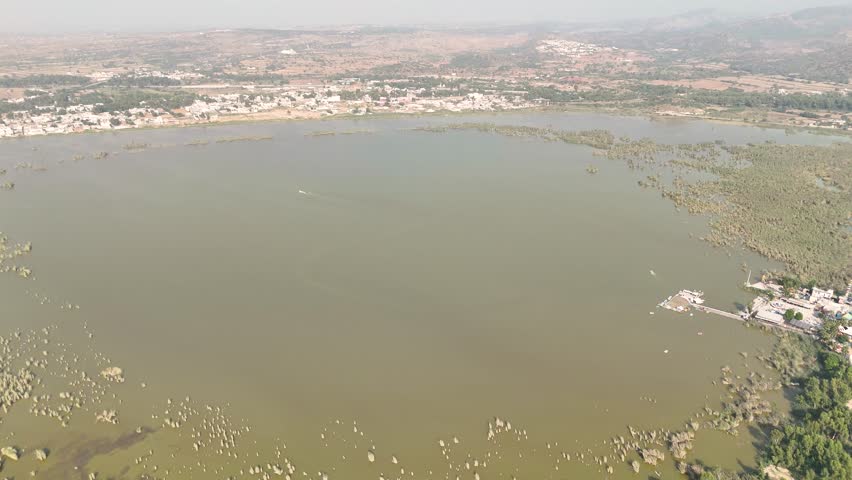 Kallar Kahar Museum and lake drone footage.