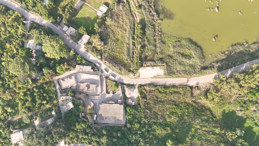 Kallar Kahar Museum and lake drone footage.