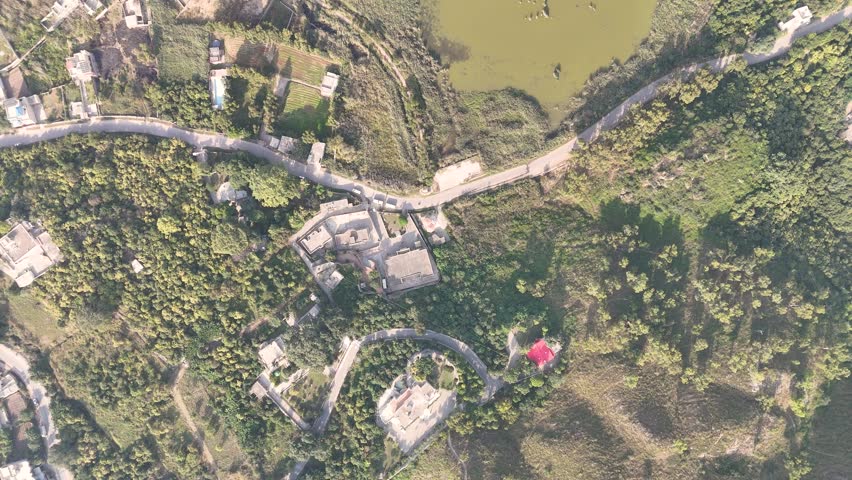 Kallar Kahar Museum and lake drone footage.