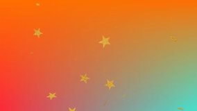 On start, HALLOWEEN PARTY text splitting into red-cyan 3D, stars drifting and highlighting title. Festive, celebration, neon, magical, vibrant, dynamic, party - Powered by Shutterstock - Get 15% off with code: PIKWIZARD15