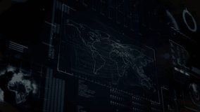 Holographic map fading, flare erupting sending particles, light beam scanning map tracing contours. Futuristic, digital, visualization, technology, analytics, immersive, high-tech - Powered by Shutterstock - Get 15% off with code: PIKWIZARD15