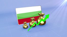 Bulgaria Reserves Growth with Rising Green Arrow Economic Data Graph Infographic - Powered by Shutterstock - Get 15% off with code: PIKWIZARD15
