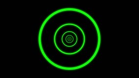 Abstract tunnel. Hypnotic green neon concentric circles , Modern geometric pattern and optical illusion design, Hypnotic light motion and sci-fi perspective background. - Powered by Shutterstock - Get 15% off with code: PIKWIZARD15