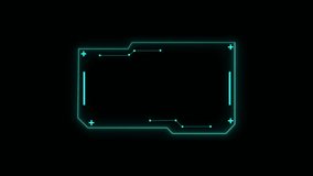 Futuristic Neon HUD Frame Overlay Cyan Digital Interface Element Glowing Geometric. Futuristic neon HUD frame with cyan overlay. Digital interface displays data, network, and information - Powered by Shutterstock - Get 15% off with code: PIKWIZARD15
