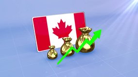 Canada Reserves Growth with Rising Green Arrow Economic Data Graph Infographic - Powered by Shutterstock - Get 15% off with code: PIKWIZARD15