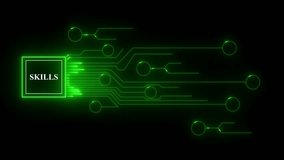 Digital skills network connecting technology finance security growth and innovation with AI. Abstract neon graphic showing finance, robot, and automation symbols, Modern business growth design. - Powered by Shutterstock - Get 15% off with code: PIKWIZARD15