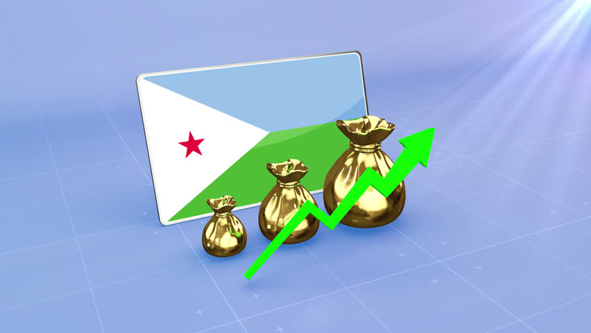 Djibouti Reserves Growth with Rising Green Arrow Economic Data Graph Infographic - Powered by Shutterstock - Get 15% off with code: PIKWIZARD15